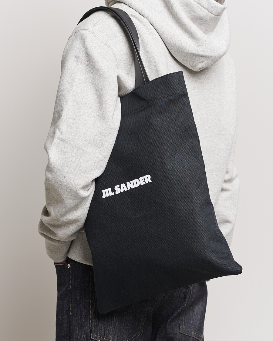 Homme | Jil Sander Canvas Logo Totebag Black | Jil Sander | Canvas Logo Totebag Black