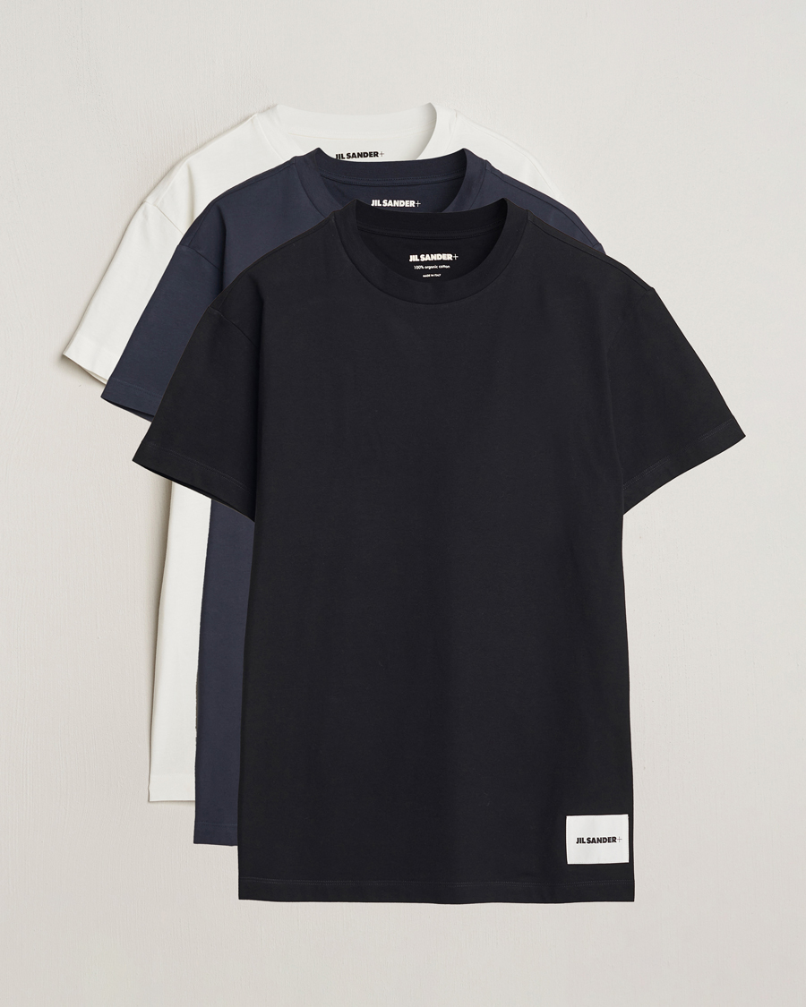 Homme | T-shirts | Jil Sander | 3-Pack Short Sleeve T-Shirts White/Navy/Black