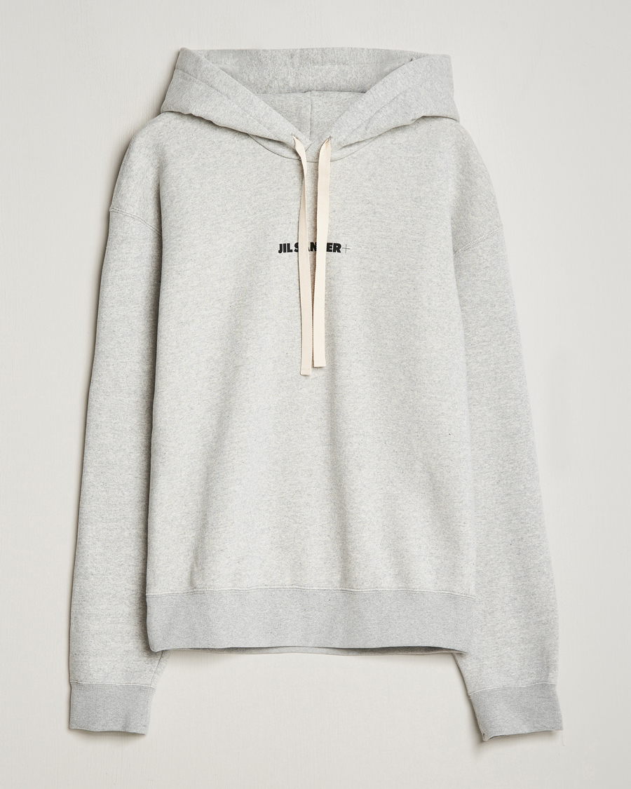 Homme | Pulls Et Tricots | Jil Sander | Small Logo Cotton Hoodie Light Grey