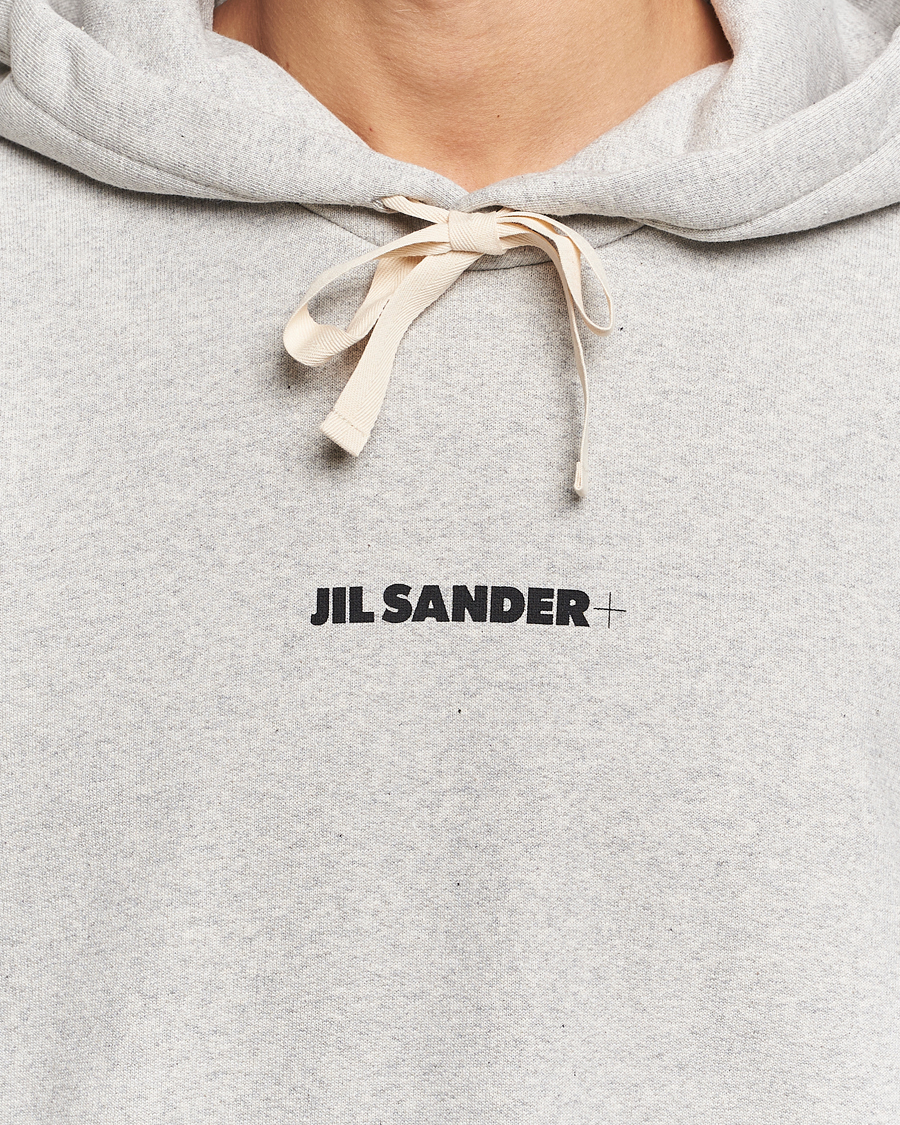 Homme | Pulls Et Tricots | Jil Sander | Small Logo Cotton Hoodie Light Grey