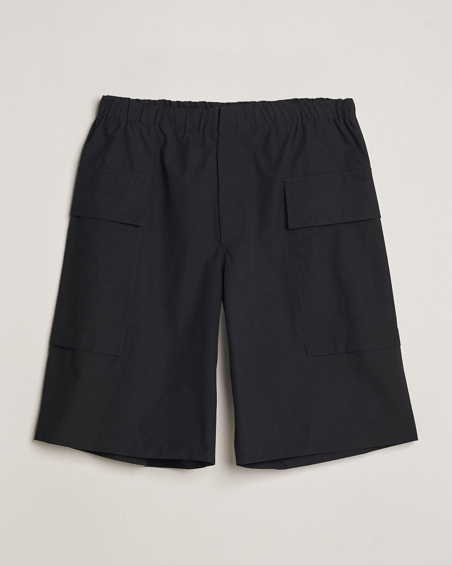 Homme | Shorts | Jil Sander | Relaxed Fit Drawstring Shorts Black