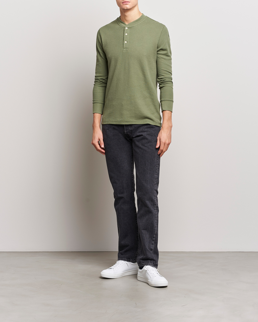 Homme | Pulls Et Tricots | Levi's | Thermal Henley Bluish Olive
