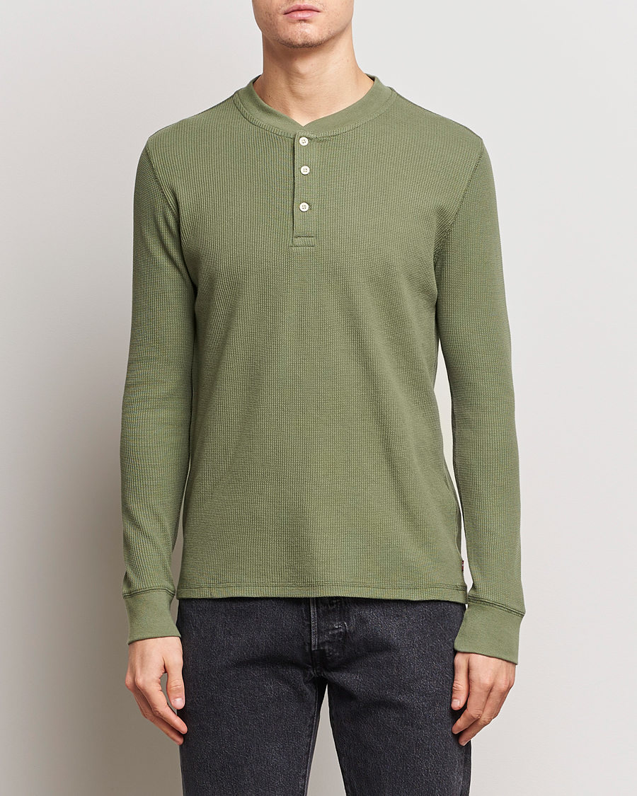 Homme | Pulls Et Tricots | Levi's | Thermal Henley Bluish Olive