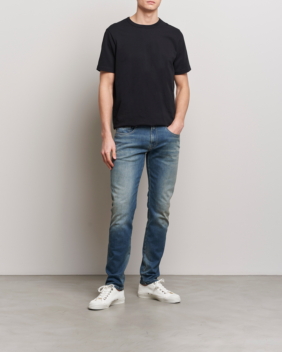 Homme | Jeans | Replay | Anbass Hyperflex Dust Wash Jeans Medium Blue