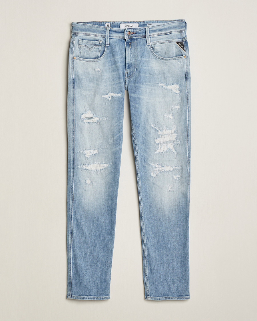 Homme | Jeans | Replay | Anbass 20 Year Stretch Jeans Light Blue