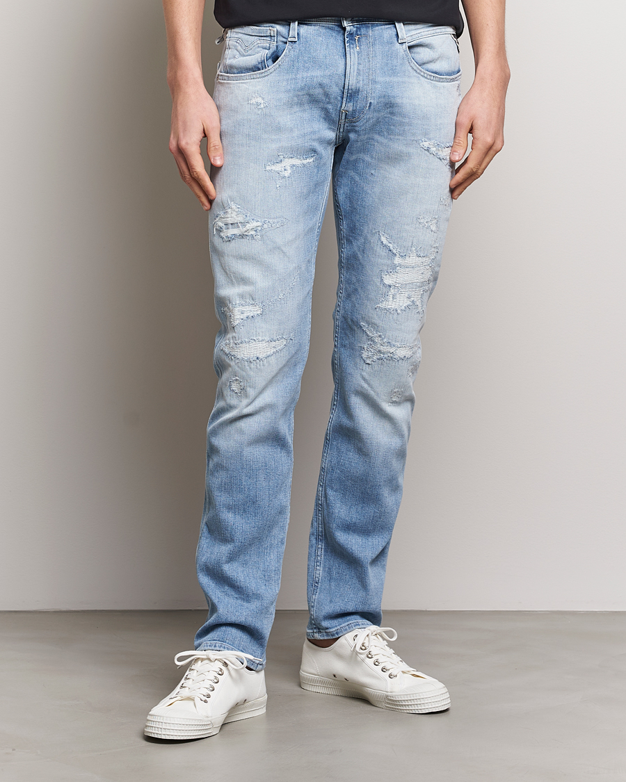 Homme | Jeans | Replay | Anbass 20 Year Stretch Jeans Light Blue