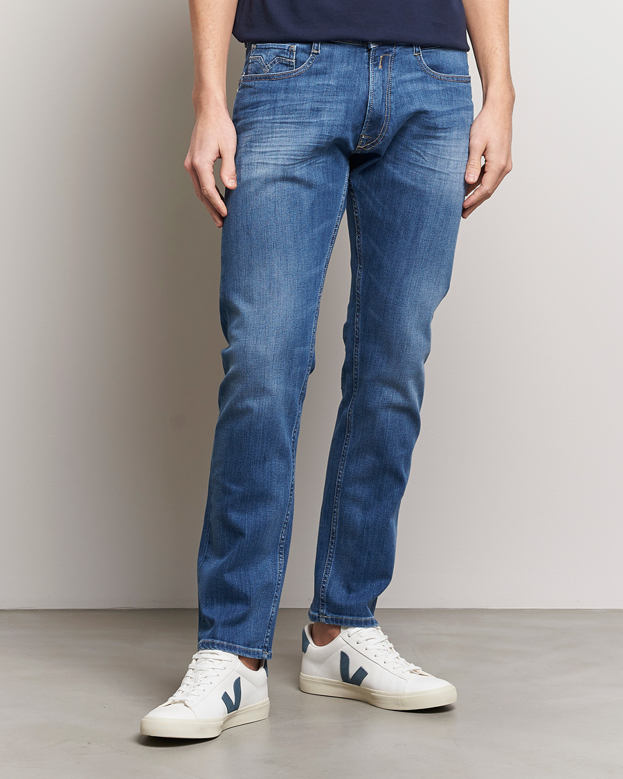 Homme | Jeans Bleus | Replay | Rocco Regular Fit Stretch Jeans Medium Blue
