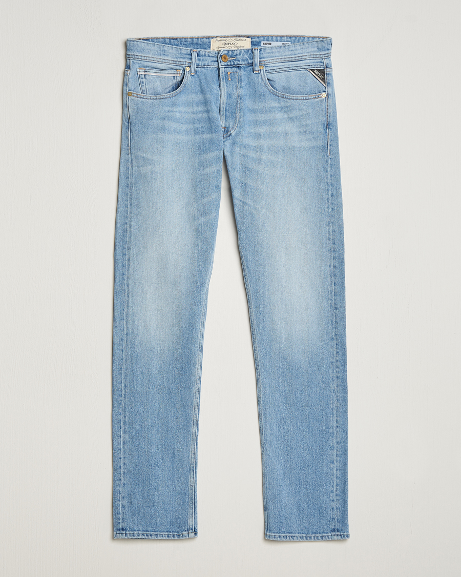 Homme | Jeans | Replay | Grover Straight Fit Stretch Jeans Light Blue