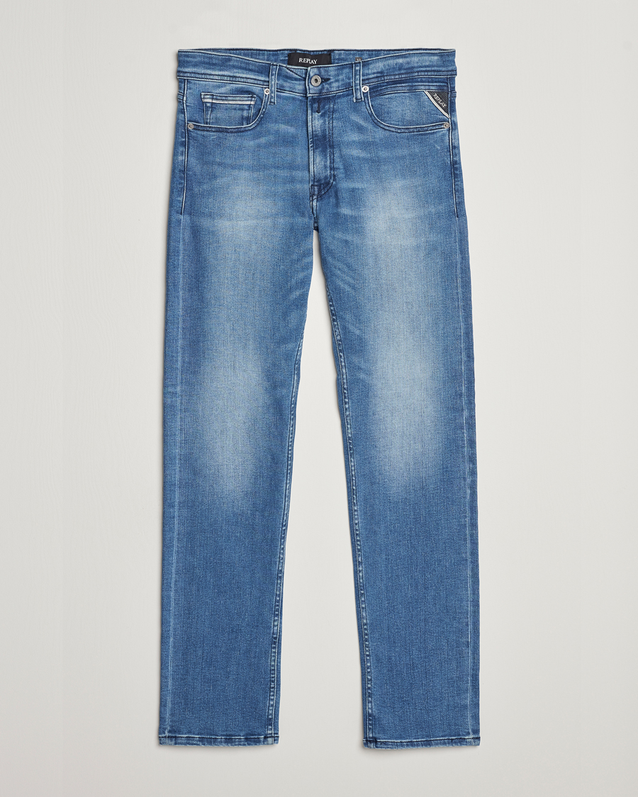 Homme | Jeans | Replay | Grover Straight Fit Powerstretch Jeans Medium Blue