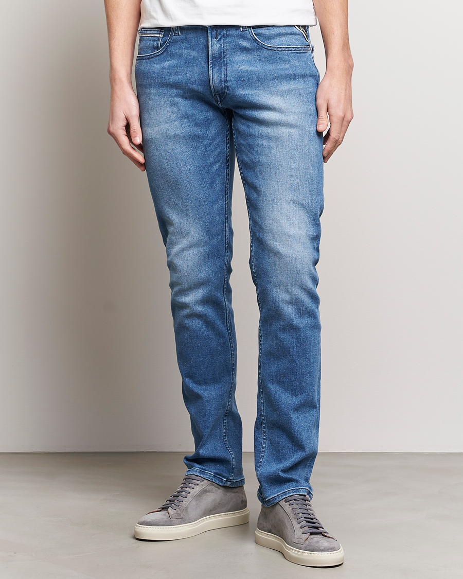 Homme | Jeans | Replay | Grover Straight Fit Powerstretch Jeans Medium Blue