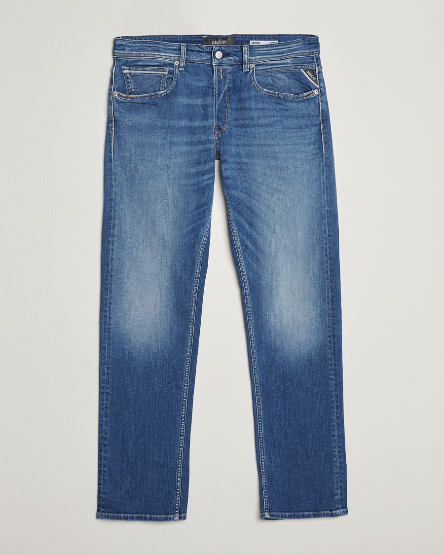 Homme | Jeans | Replay | Grover Straight Fit Stretch Jeans Medium Blue