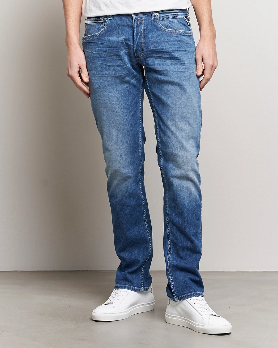 Homme | Jeans | Replay | Grover Straight Fit Stretch Jeans Medium Blue