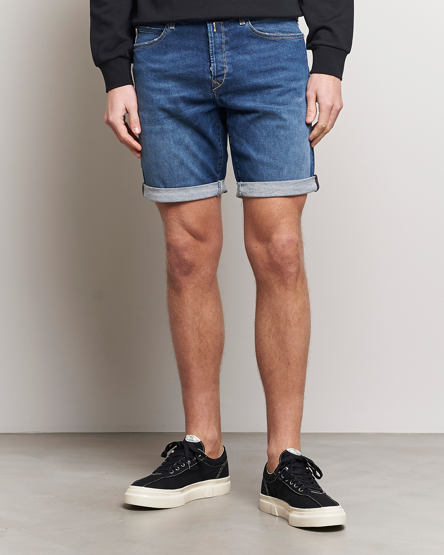 Homme | Shorts | Replay | RBJ901 Hyperflex Denim Shorts Dark Blue