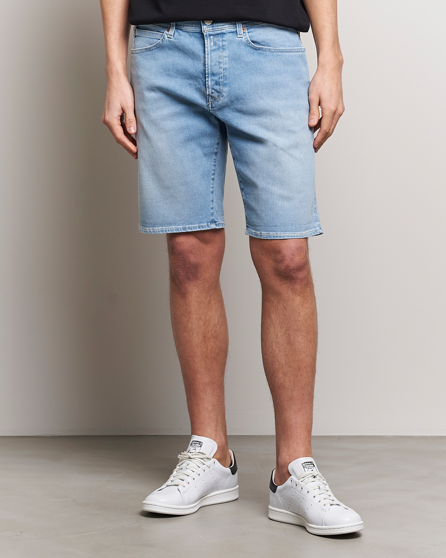 Homme | Vêtements | Replay | RBJ901 Hyperflex Denim Shorts Light Blue