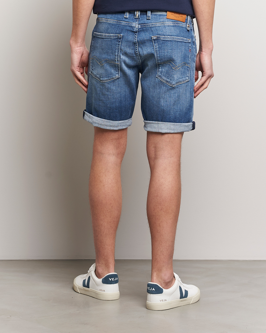Homme | Shorts | Replay | RBJ981 10 Year Wash Denim Shorts Medium Blue