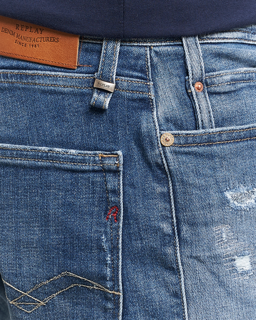 Homme | Shorts | Replay | RBJ981 10 Year Wash Denim Shorts Medium Blue