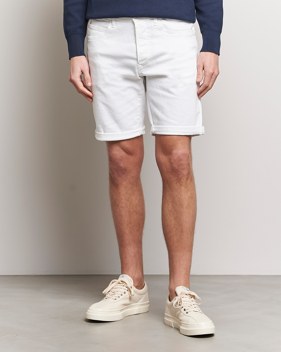 Homme |  | Replay | RBJ901 Super Stretch Denim Shorts White