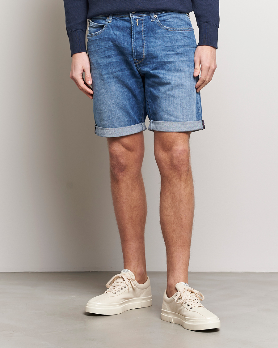Homme | Shorts | Replay | RBJ981 Super Stretch Bio Denim Shorts Medium Blue