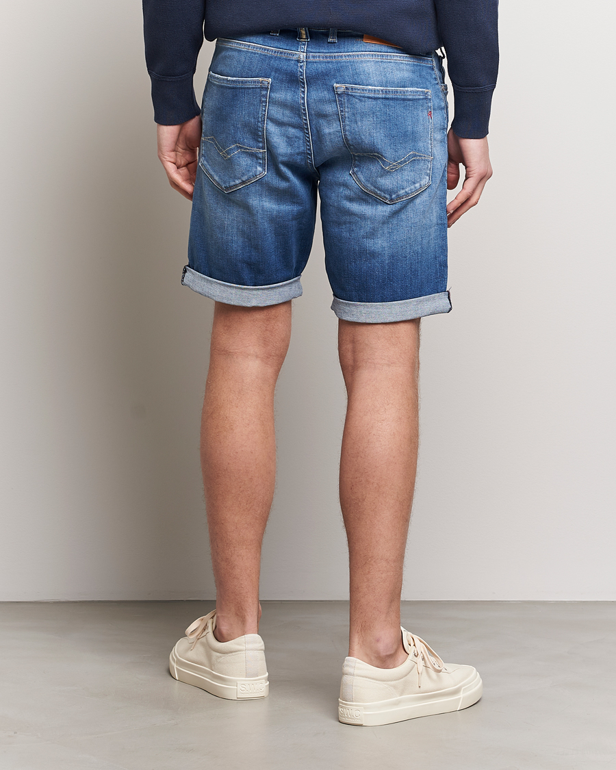 Homme | Shorts | Replay | RBJ981 Super Stretch Bio Denim Shorts Medium Blue