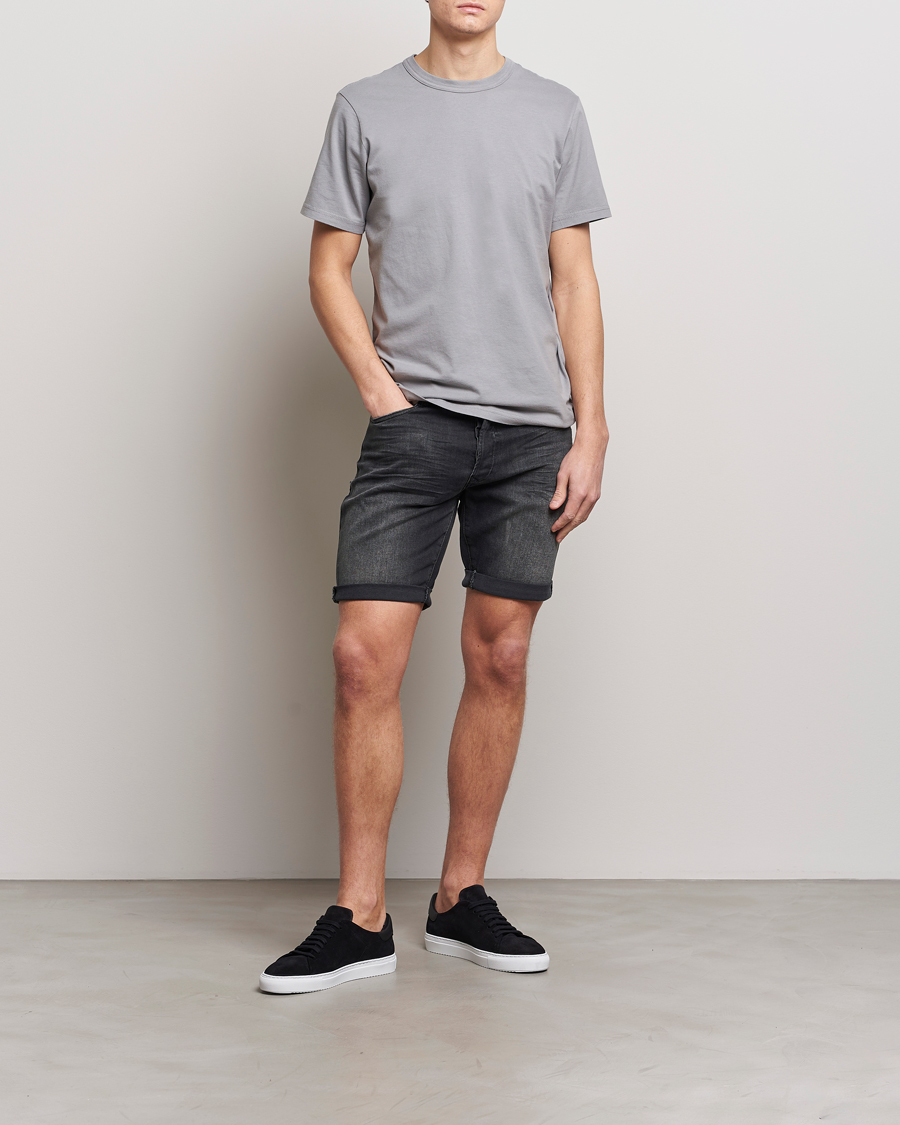 Homme | Shorts | Replay | RBJ981 Super Stretch Bio Denim Shorts Washed Black