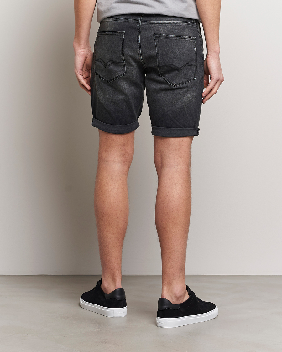 Homme | Shorts | Replay | RBJ981 Super Stretch Bio Denim Shorts Washed Black