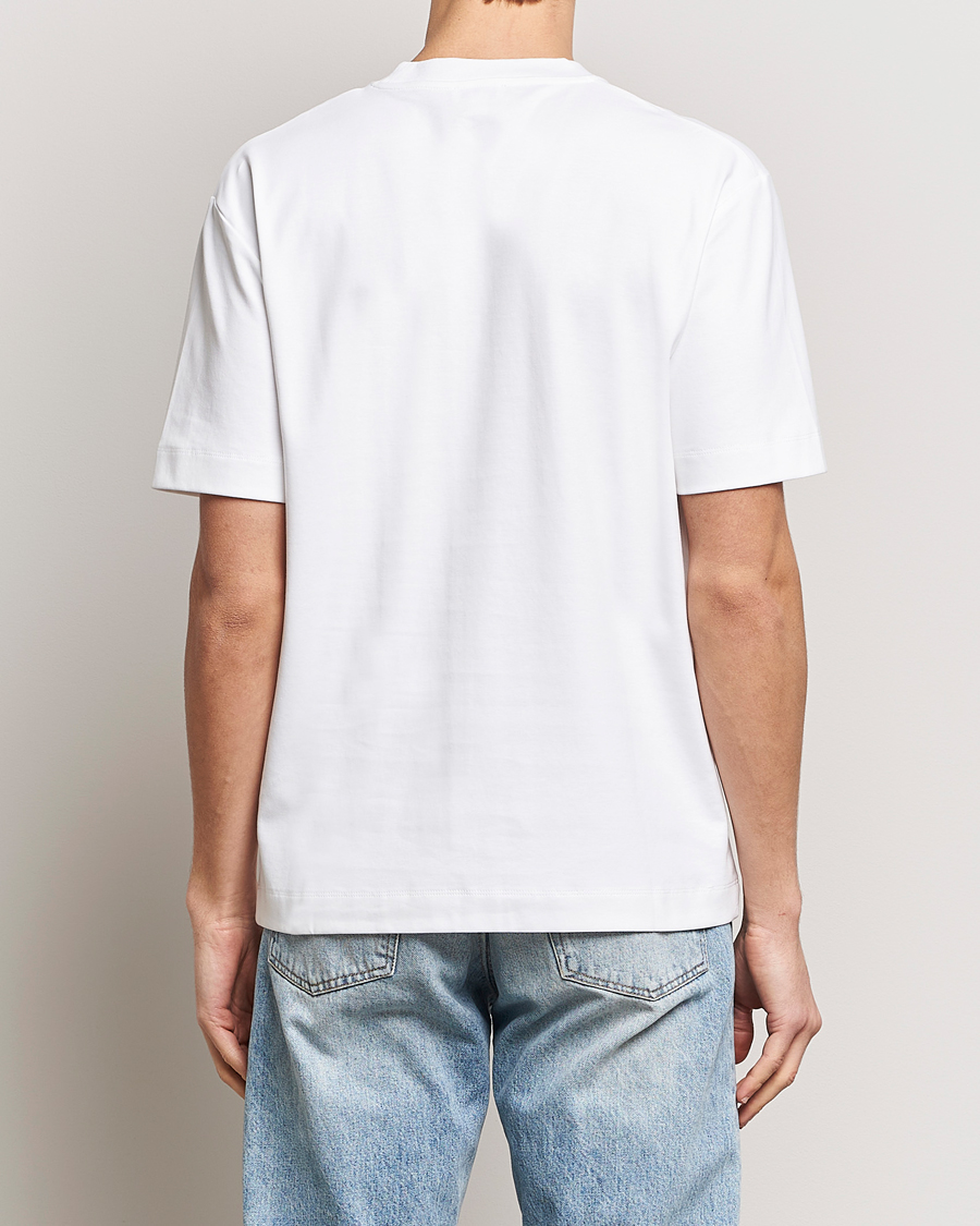 Homme | T-shirts | Sunspel | Heavyweight Mock Neck T-Shirt White