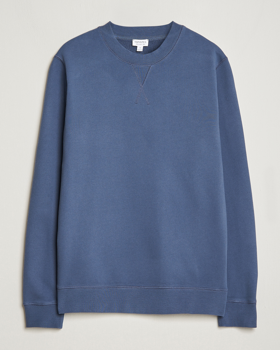 Homme | Pulls Et Tricots | Sunspel | Loopback Sweatshirt Slate Blue