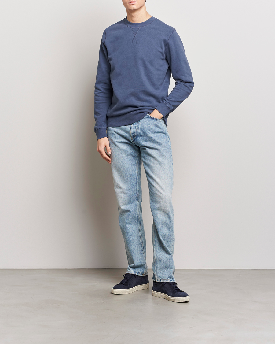 Homme | Pulls Et Tricots | Sunspel | Loopback Sweatshirt Slate Blue