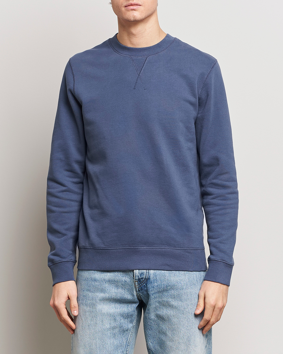Homme | Pulls Et Tricots | Sunspel | Loopback Sweatshirt Slate Blue