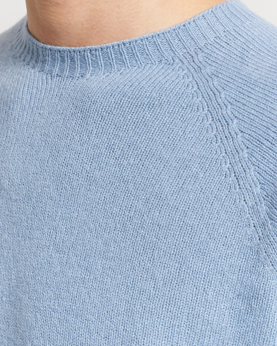 Homme | Pulls Et Tricots | Sunspel | Lambswool Crew Neck Sky Blue