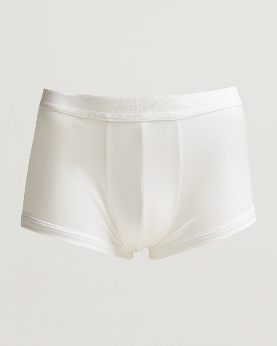 Homme | Sous-Vêtements Et Chaussettes | Zimmerli of Switzerland | Sea Island Cotton Boxer Briefs White