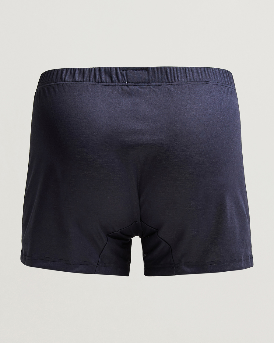 Homme | Sous-Vêtements Et Chaussettes | Zimmerli of Switzerland | Sea Island Cotton Boxer Shorts Navy