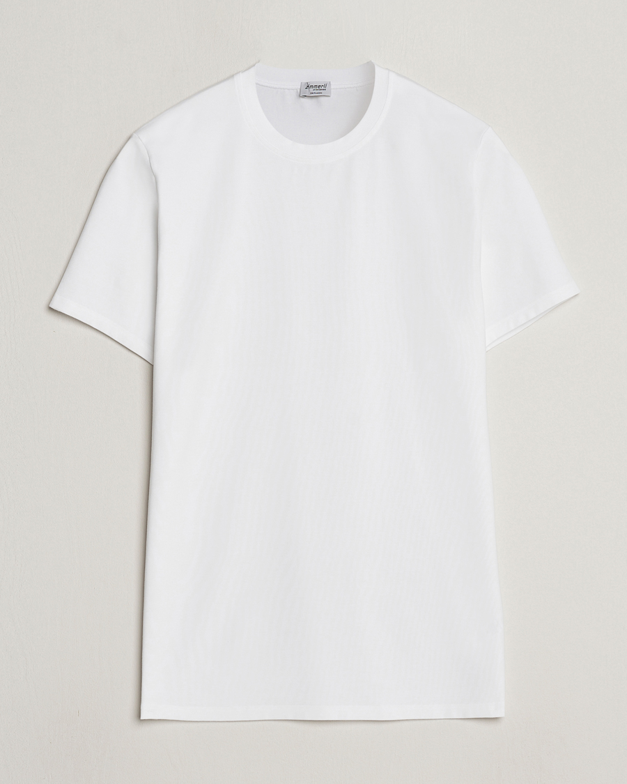 Homme | T-shirts | Zimmerli of Switzerland | Pureness Modal Crew Neck T-Shirt White