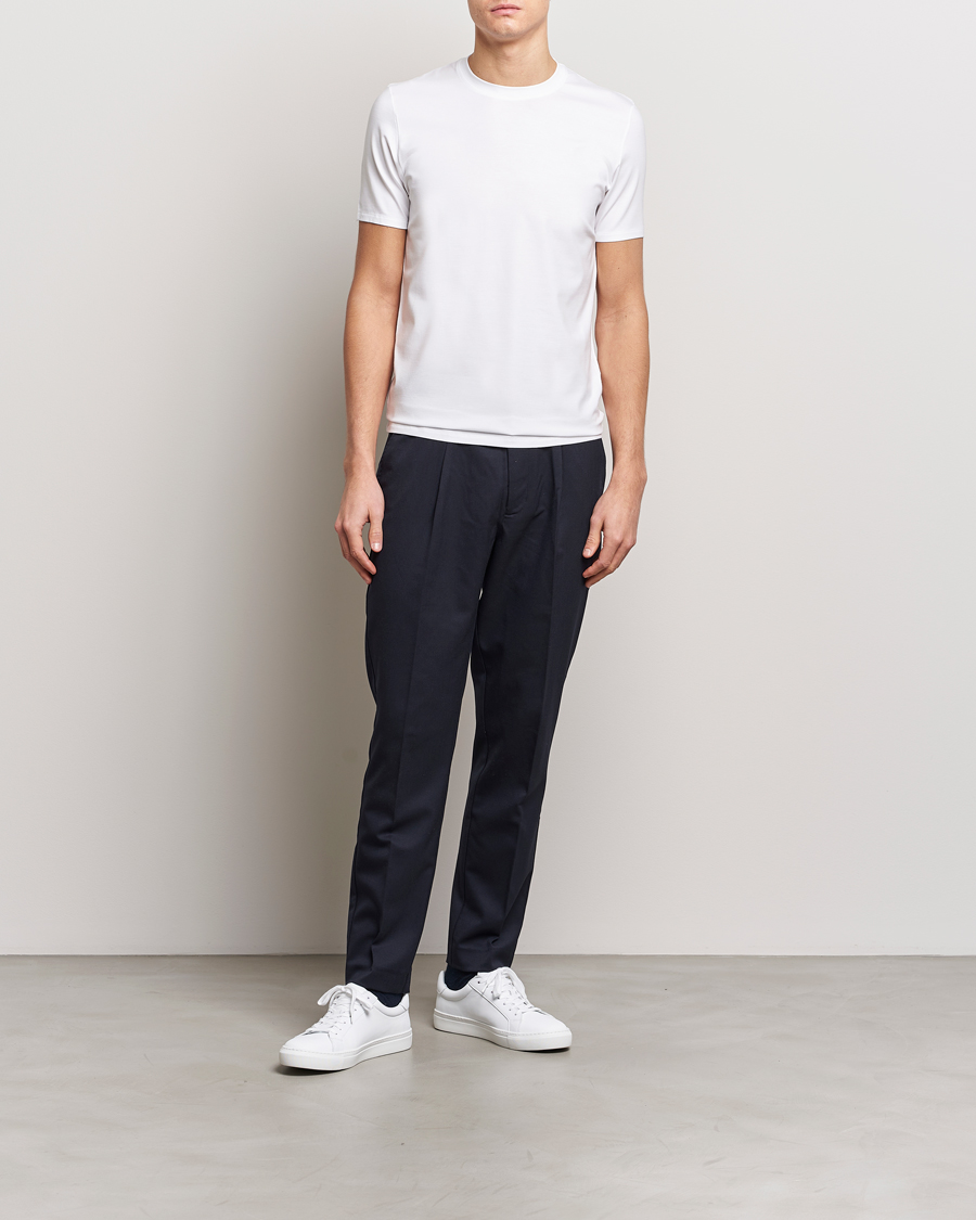 Homme | T-shirts | Zimmerli of Switzerland | Pureness Modal Crew Neck T-Shirt White