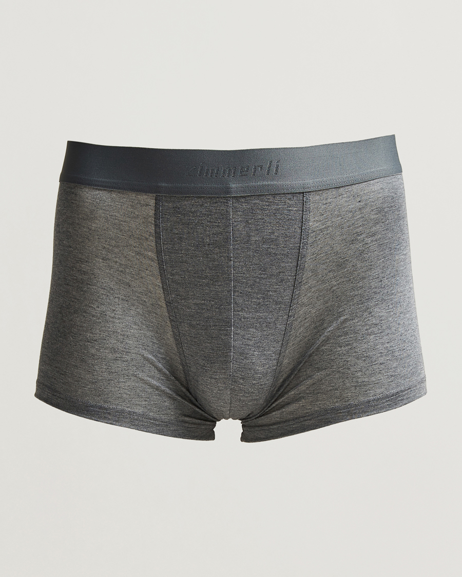Homme | Sous-Vêtements Et Chaussettes | Zimmerli of Switzerland | Micro Modal Boxer Briefs Grey Melange