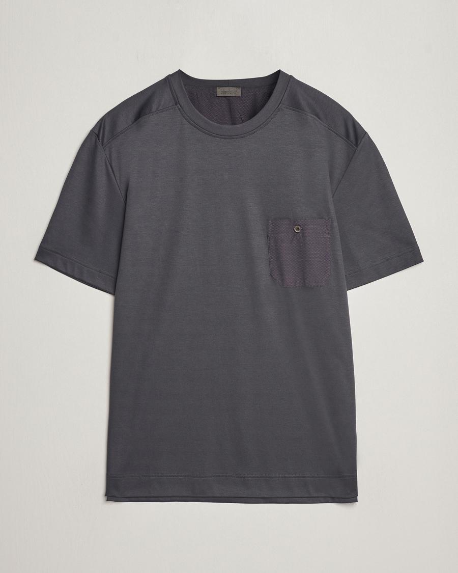 Homme | Peignoirs Et Pyjamas | Zimmerli of Switzerland | Cotton/Modal Crew Neck Loungwear T-Shirt Phantom