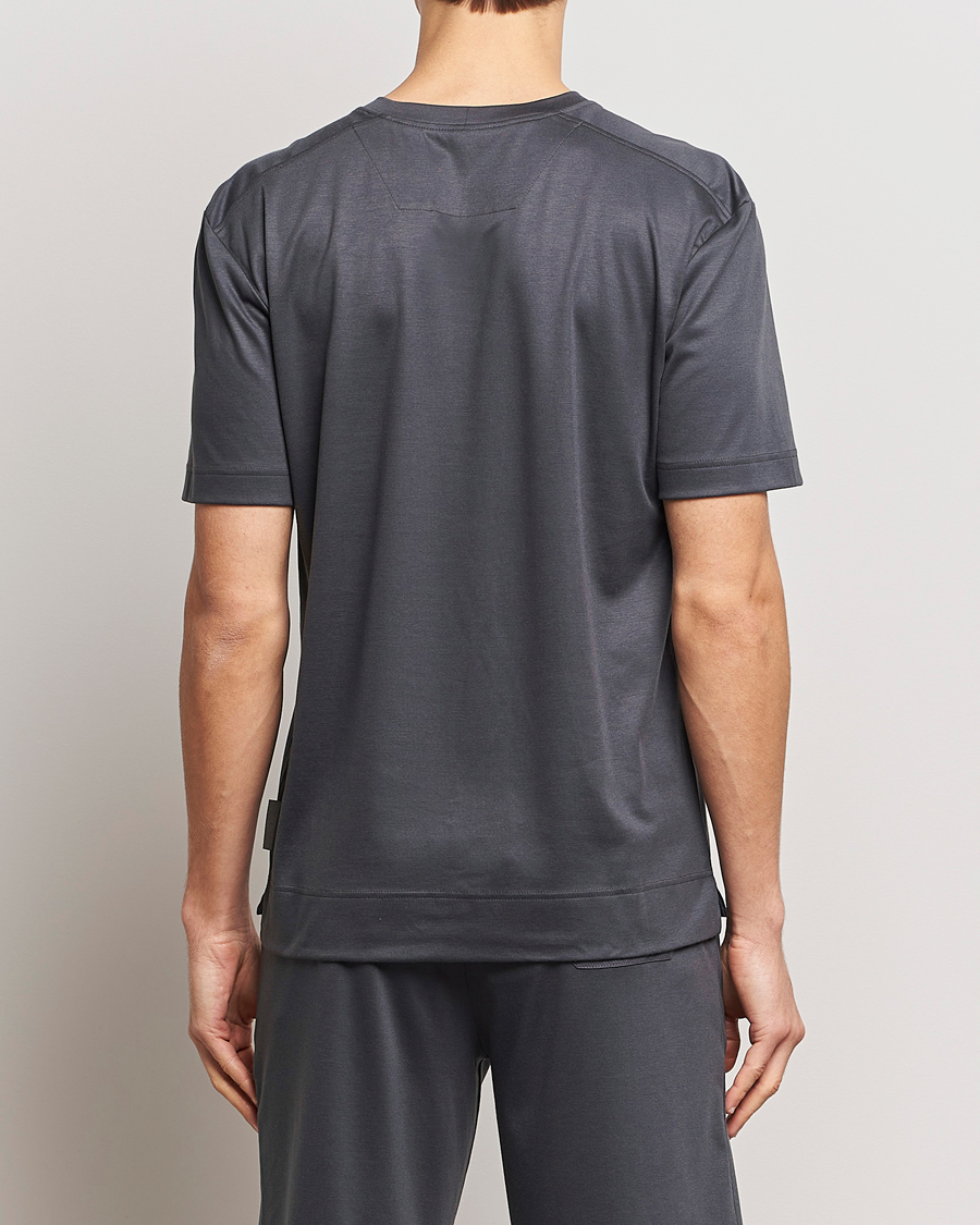 Homme | Peignoirs Et Pyjamas | Zimmerli of Switzerland | Cotton/Modal Crew Neck Loungwear T-Shirt Phantom