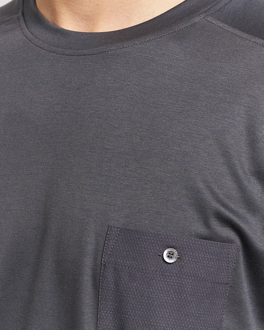Homme | Peignoirs Et Pyjamas | Zimmerli of Switzerland | Cotton/Modal Crew Neck Loungwear T-Shirt Phantom