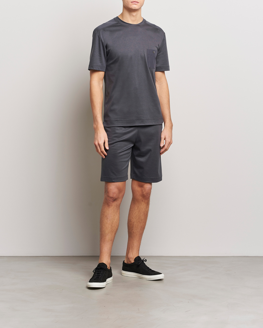 Homme | Peignoirs Et Pyjamas | Zimmerli of Switzerland | Cotton/Modal Loungewear Shorts Phantom