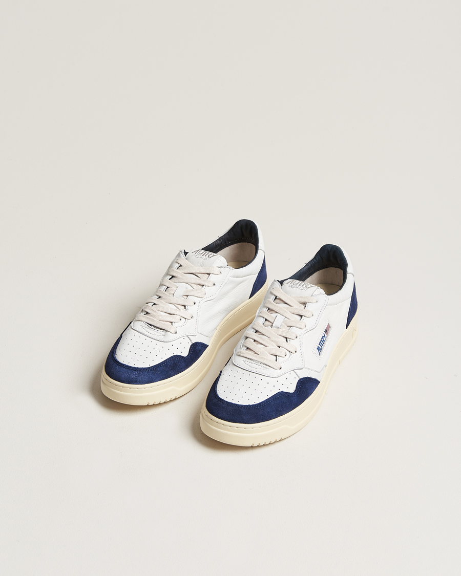 Homme | Baskets Basses | Autry | Medalist Low Goat/Suede Sneaker White/Navy
