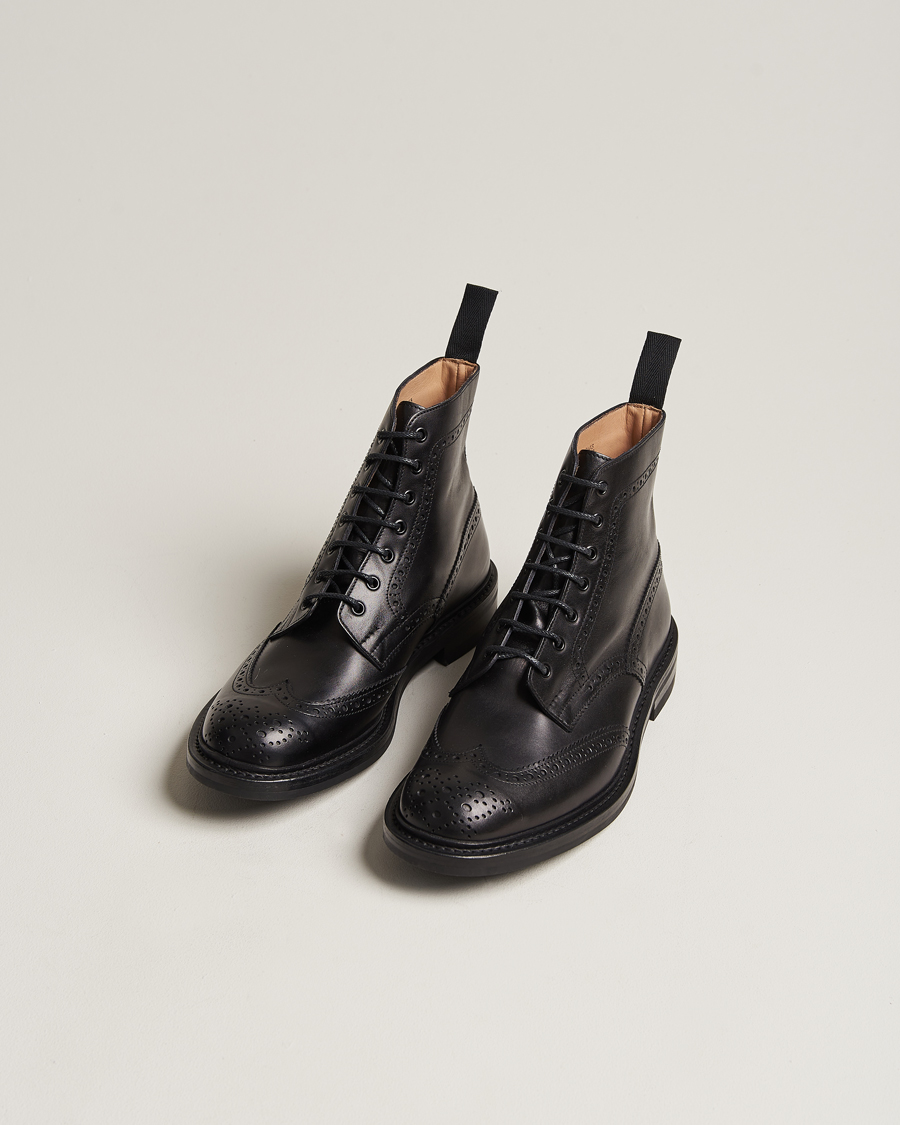 Homme | Bottes | Tricker's | Stow Dainite Country Boots Black Calf