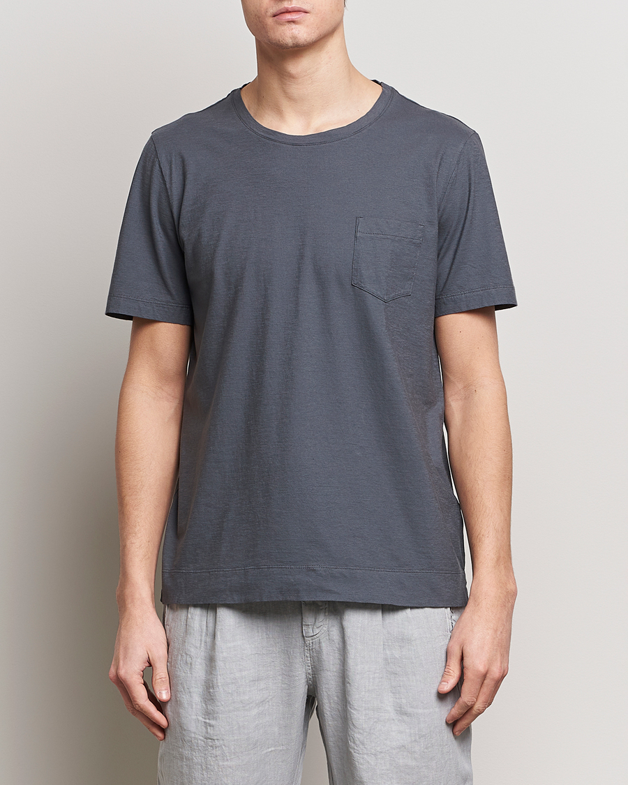Homme | Sections | Massimo Alba | Panarea Watercolor T-Shirt Steel