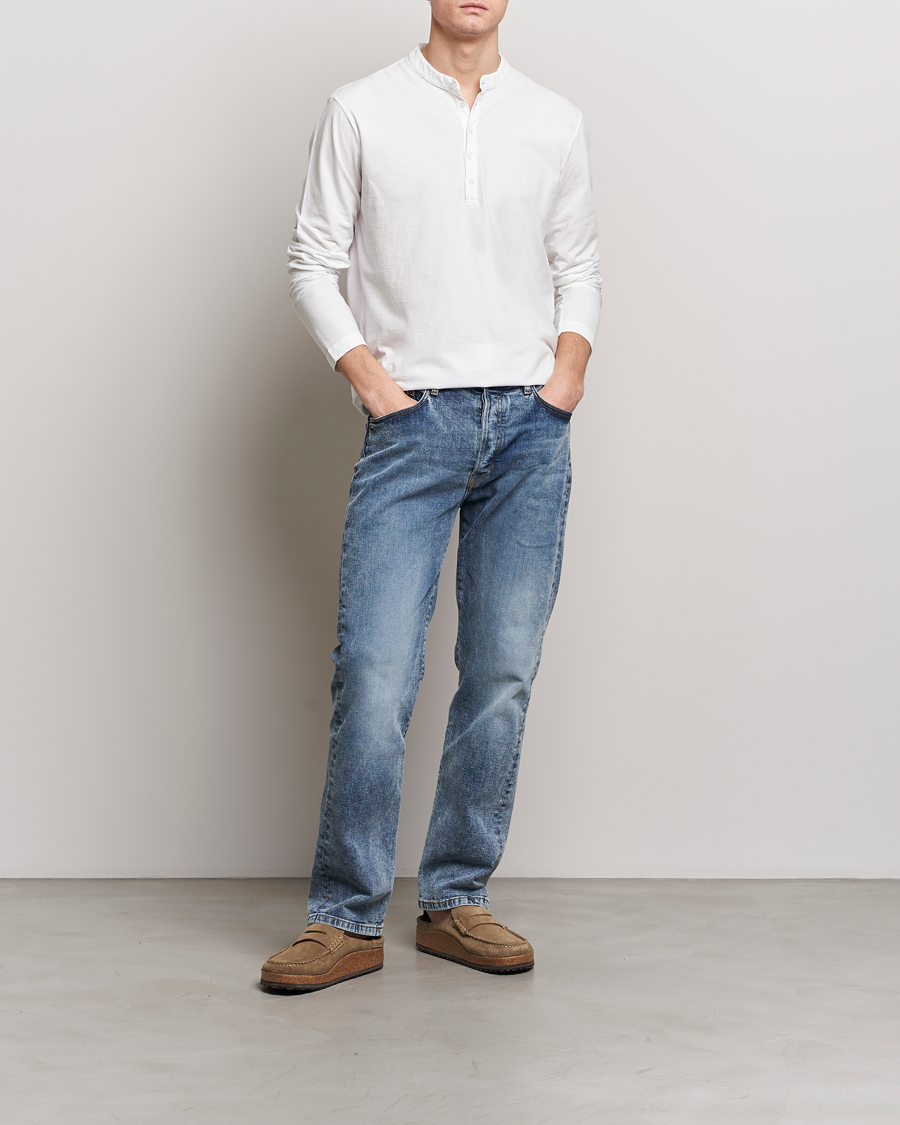 Homme | Pulls Et Tricots | Massimo Alba | Hawai Watercolor Henley White