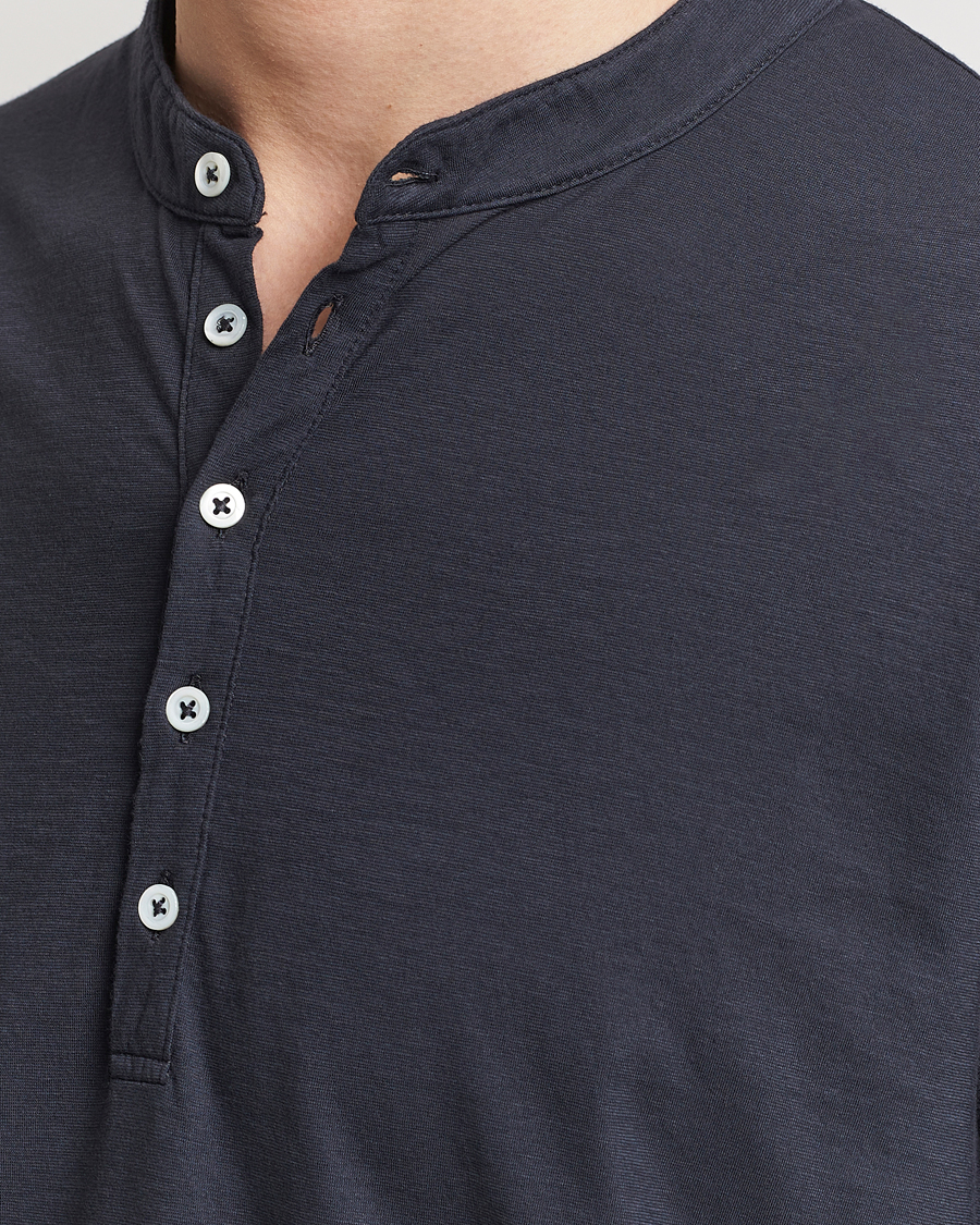 Homme | Pulls Et Tricots | Massimo Alba | Hawai Watercolor Henley Washed Black