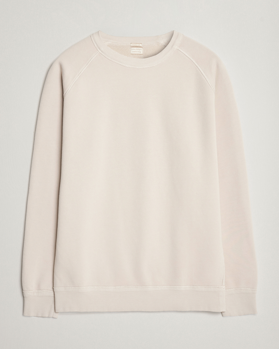 Homme | Pulls Et Tricots | Massimo Alba | Freesport Fleece Cotton Sweatshirt Light Beige