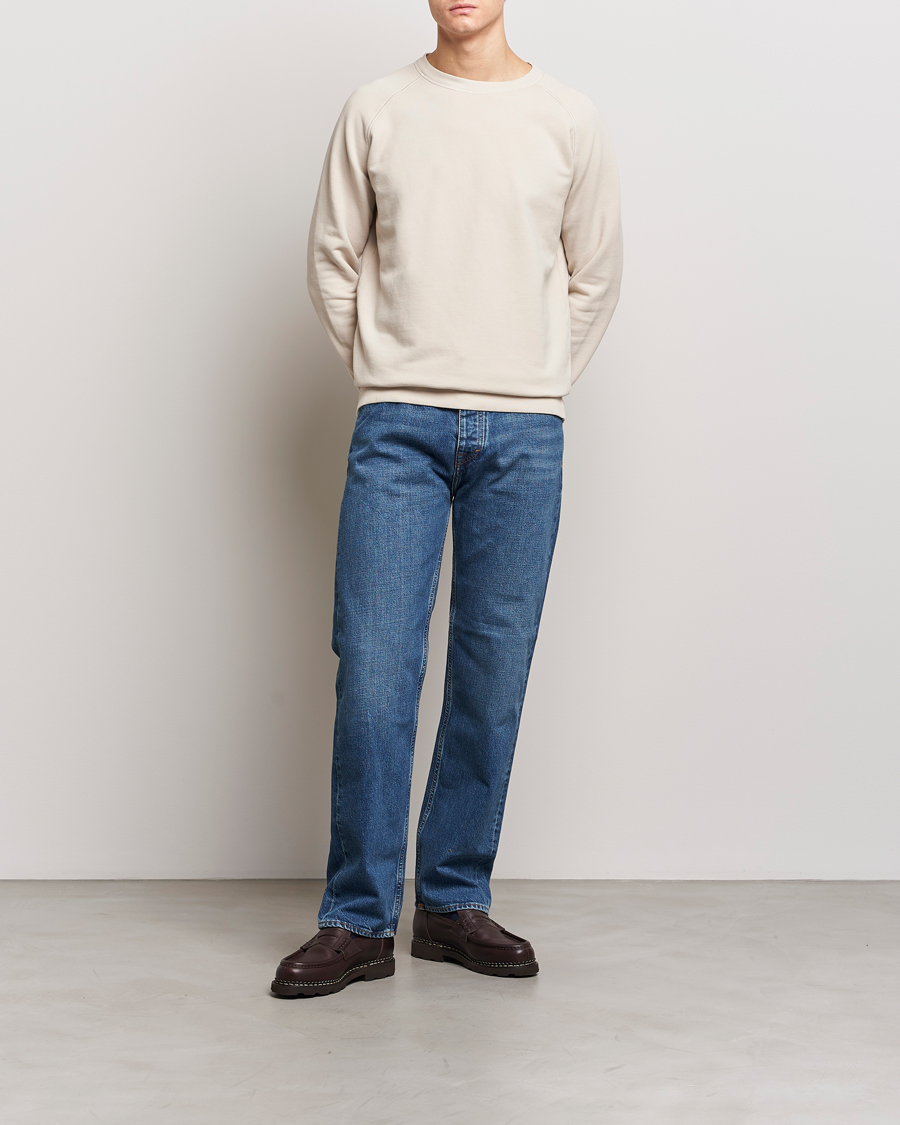 Homme | Pulls Et Tricots | Massimo Alba | Freesport Fleece Cotton Sweatshirt Light Beige