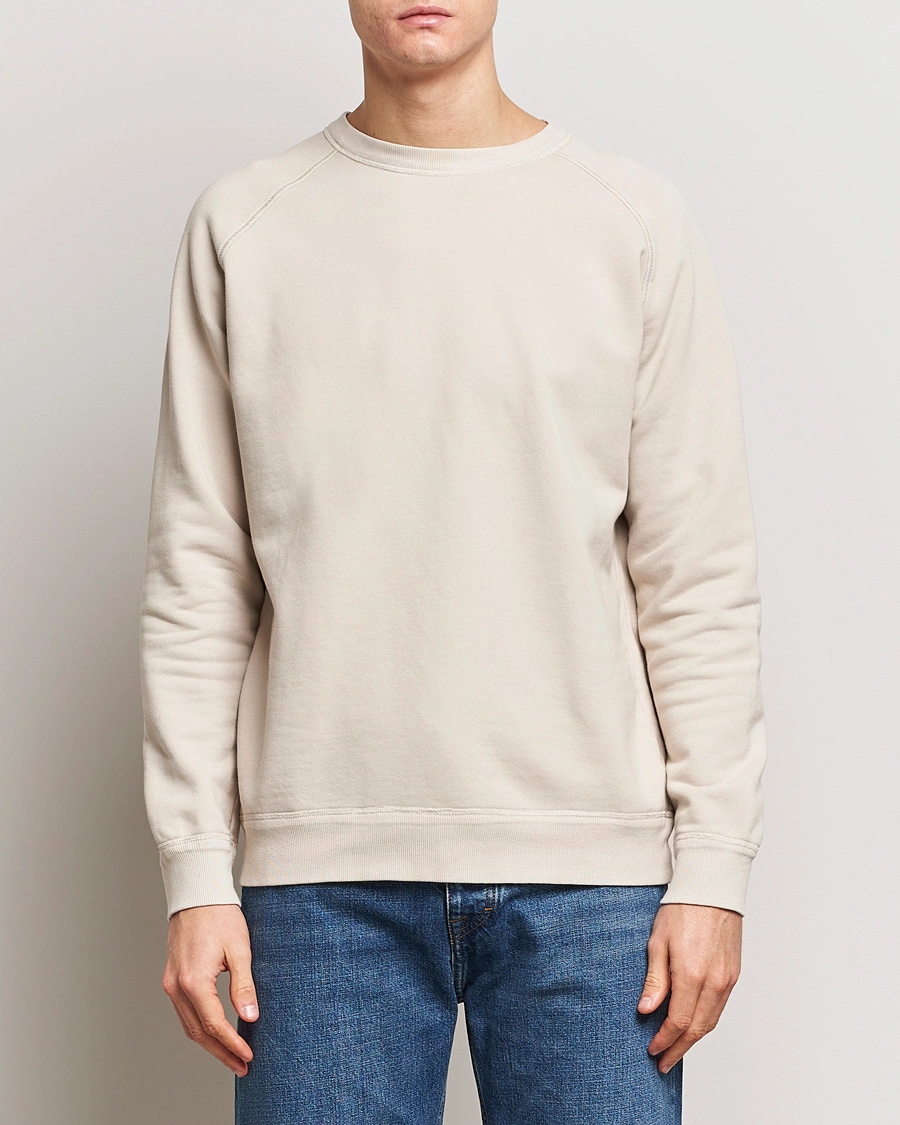Homme | Sections | Massimo Alba | Freesport Fleece Cotton Sweatshirt Light Beige