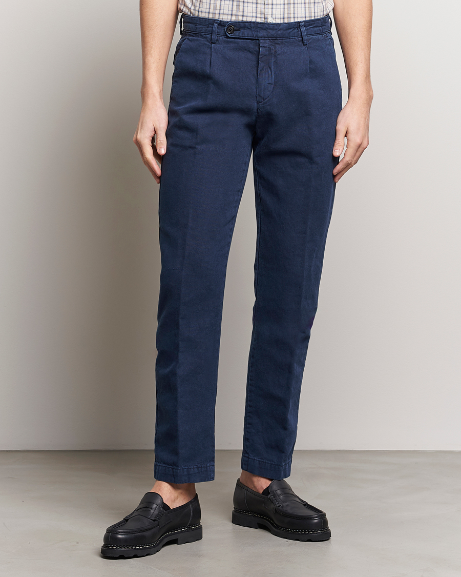 Homme | Chinos | Massimo Alba | Ionio Cotton Trousers Navy