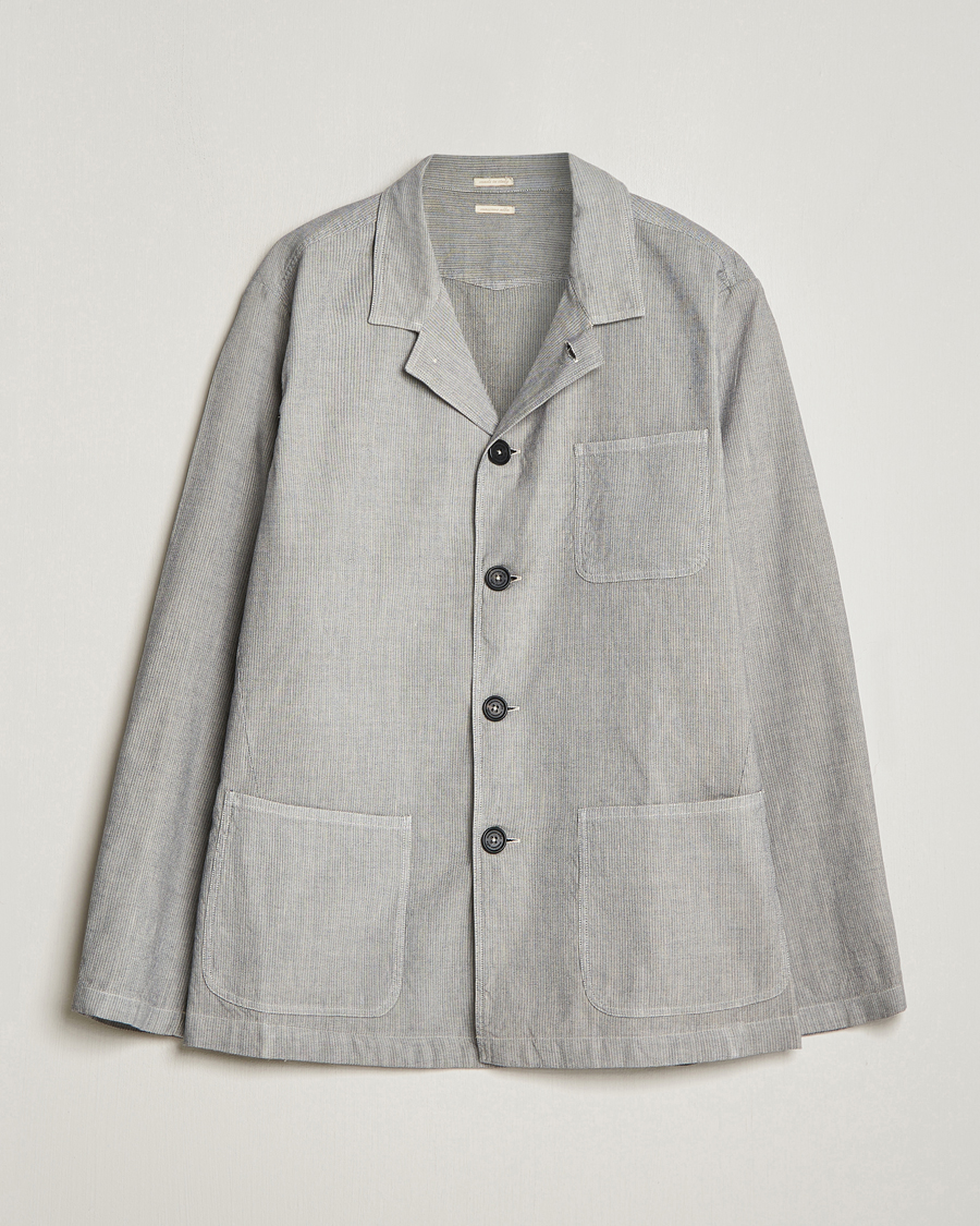 Homme | Manteaux Et Vestes | Massimo Alba | Florida Cotton/Linen Shirt Jacket Light Grey
