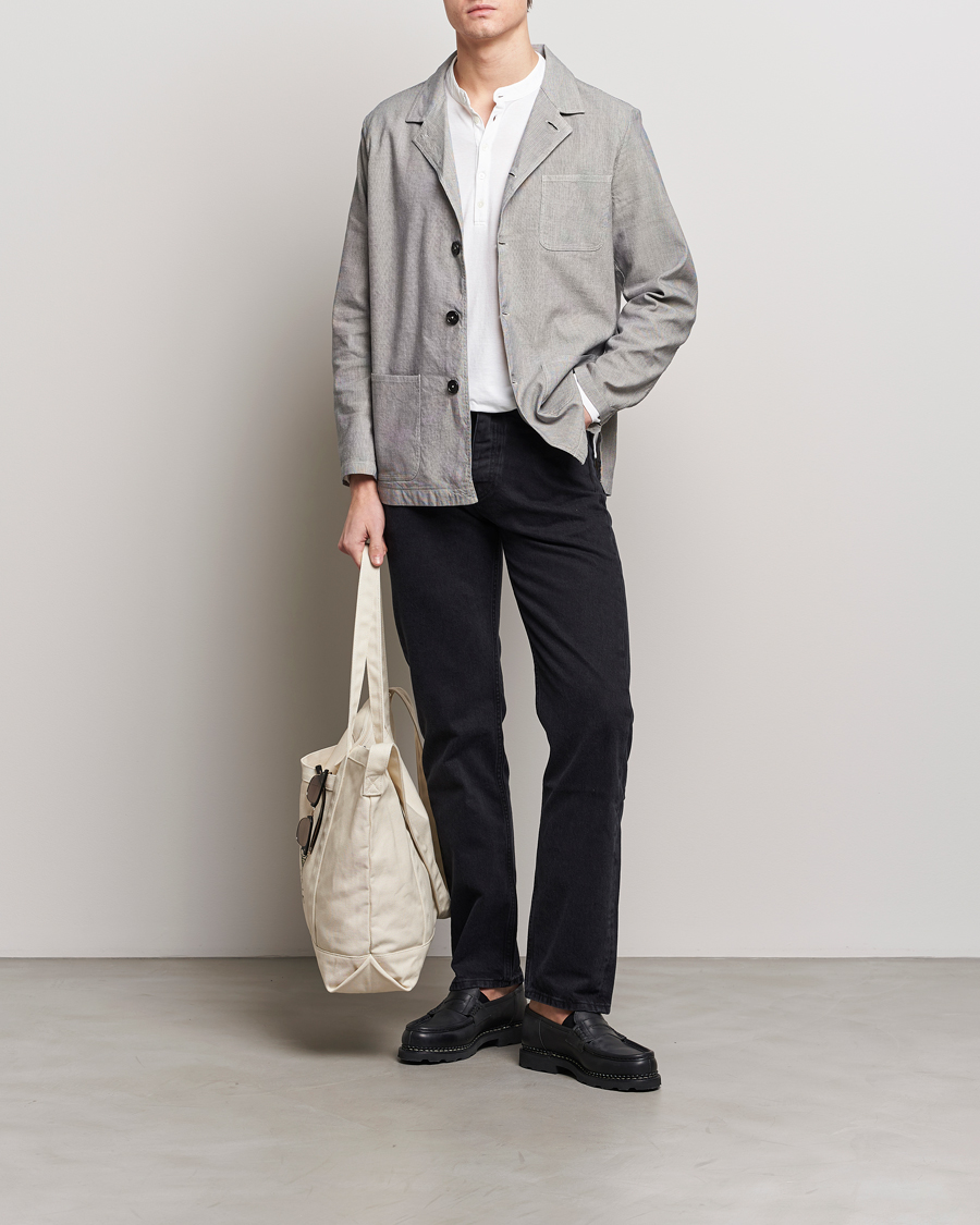 Homme | Manteaux Et Vestes | Massimo Alba | Florida Cotton/Linen Shirt Jacket Light Grey